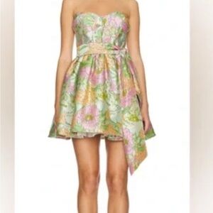 Brand new/ REVOLVE/ ELLIAT/ Strapless Dress in Pink and Green Floral